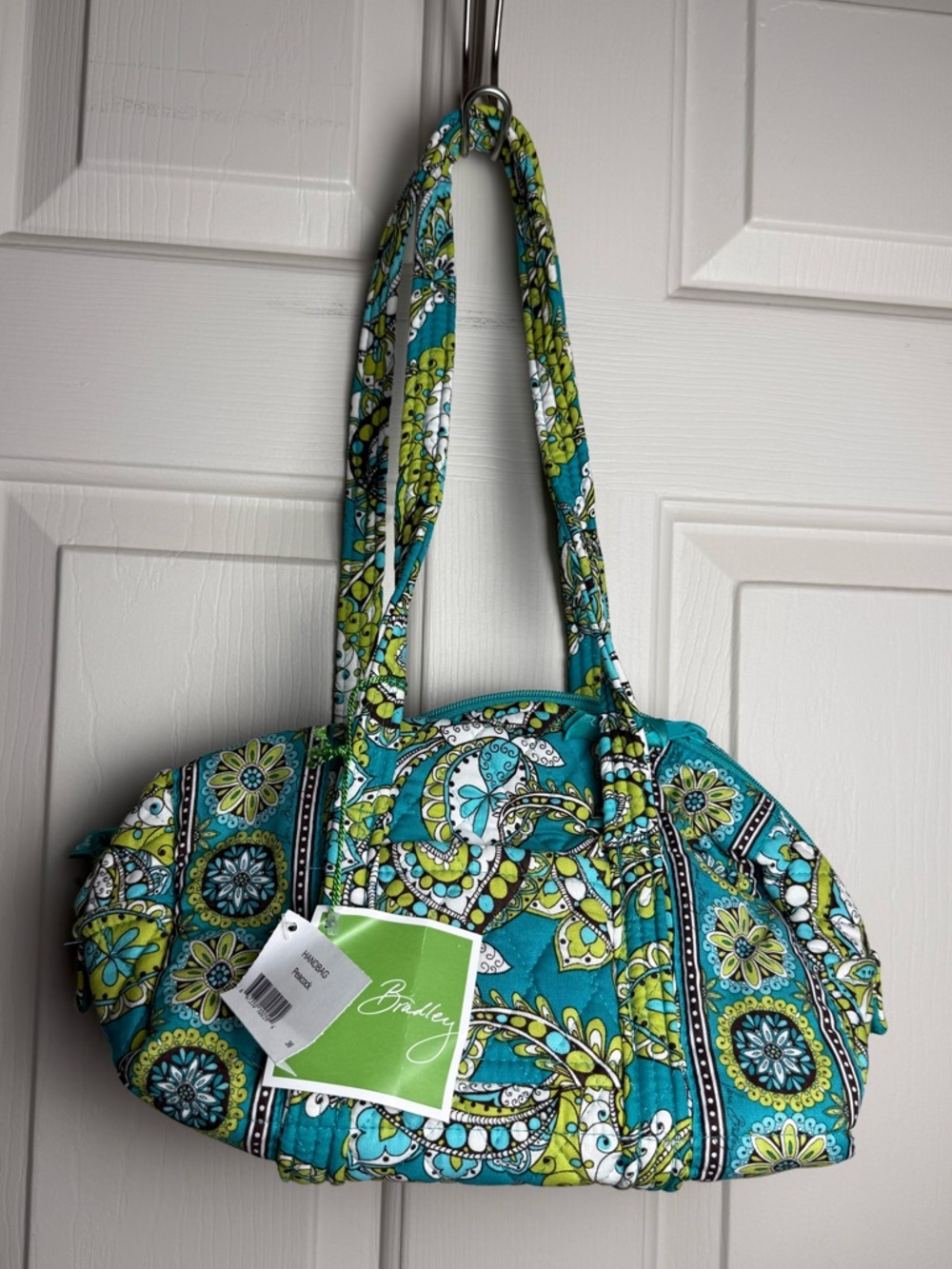 NWT Vera Bradley Peacock Handbag Retired Pattern – Rare, Quilted Shoulder Bag